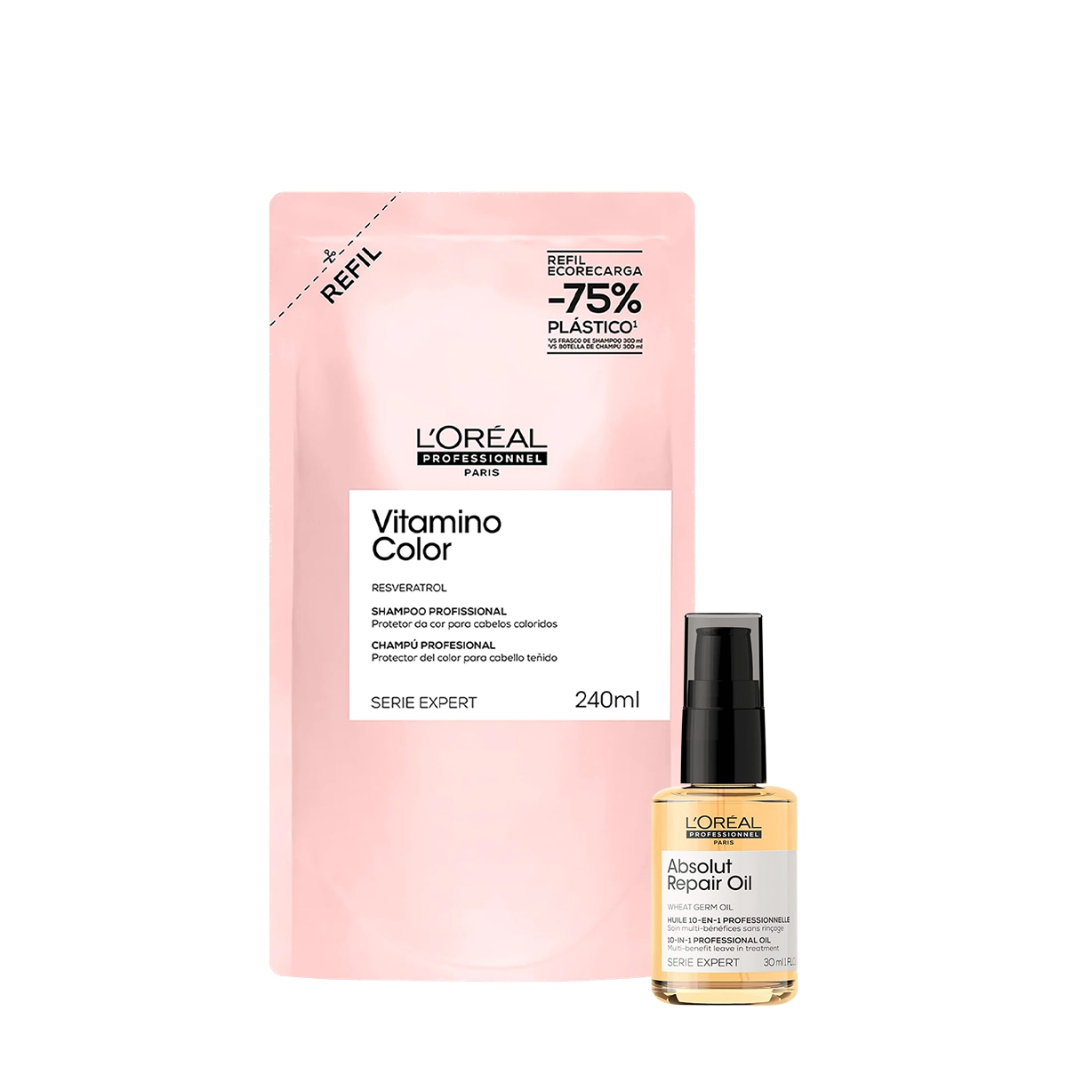 Produto Kit_LOreal_Professionnel_Vitamino_Color_Repair_Shampoo_Refil_Oil_30_Evas_1