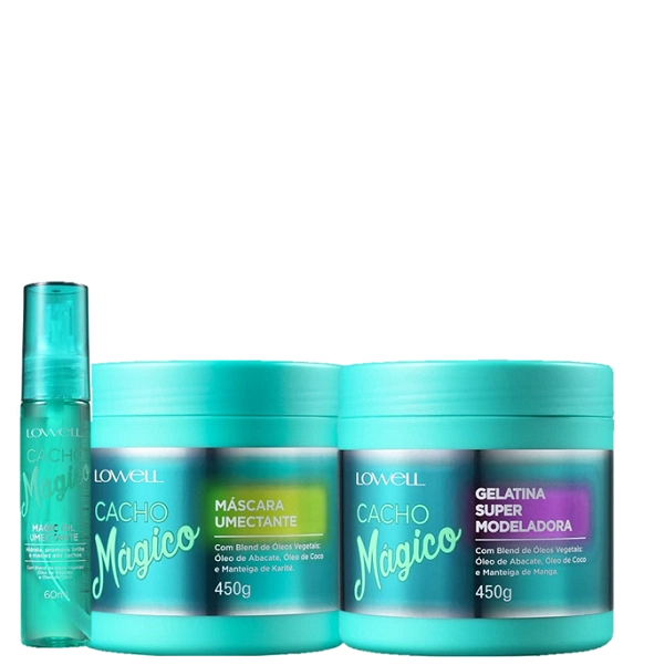 Lowell Cacho Magico Mascara 450g Gelatina 450g E Oleo 60ml