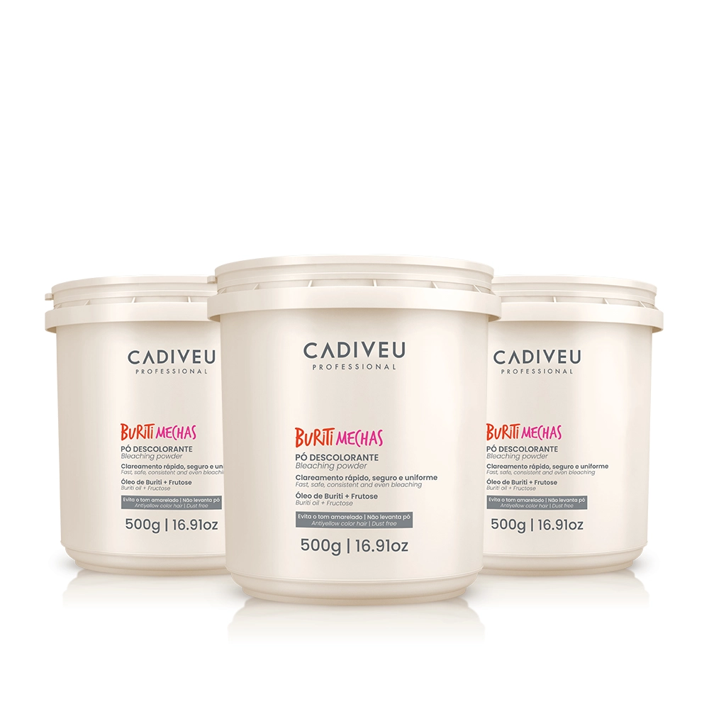 Kit Cadiveu Buriti Mechas Pó Descolorante 500g (3 Produtos)