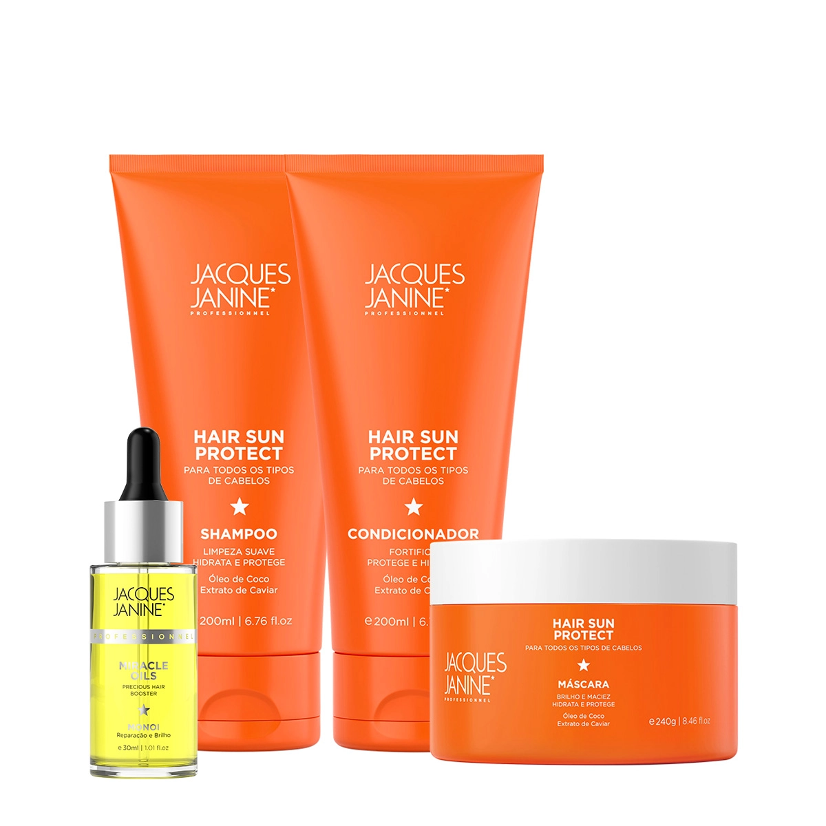 Produto Kit_Jacques_Janine_Hair_Sun_Protect_Shampoo_Condicionador_Mascara_e_Miracle_Oils_Monoi_Evas_1