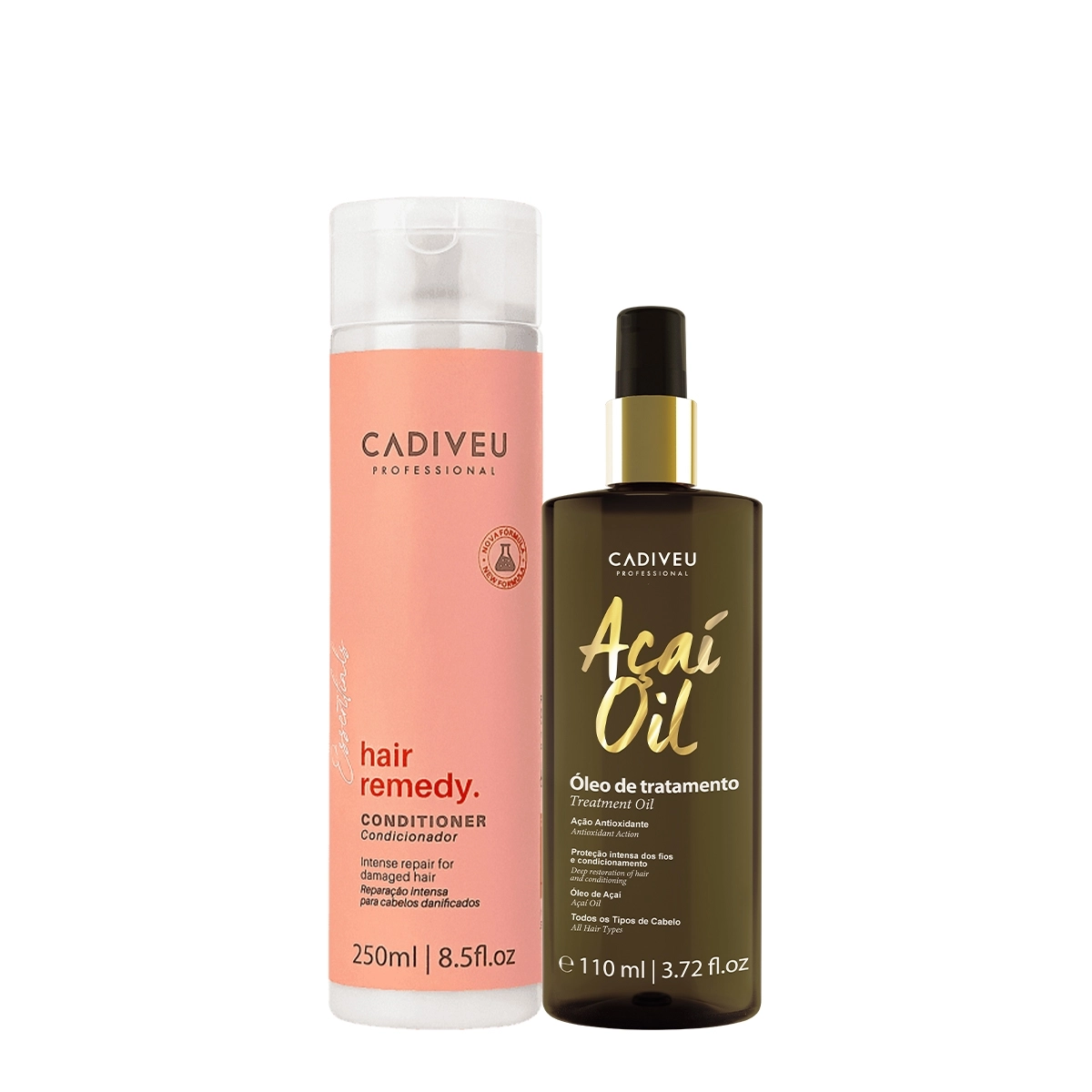Kit Cadiveu Essentials Hair Remedy Condicionador E Açaí Oil 110 (2 Produtos)