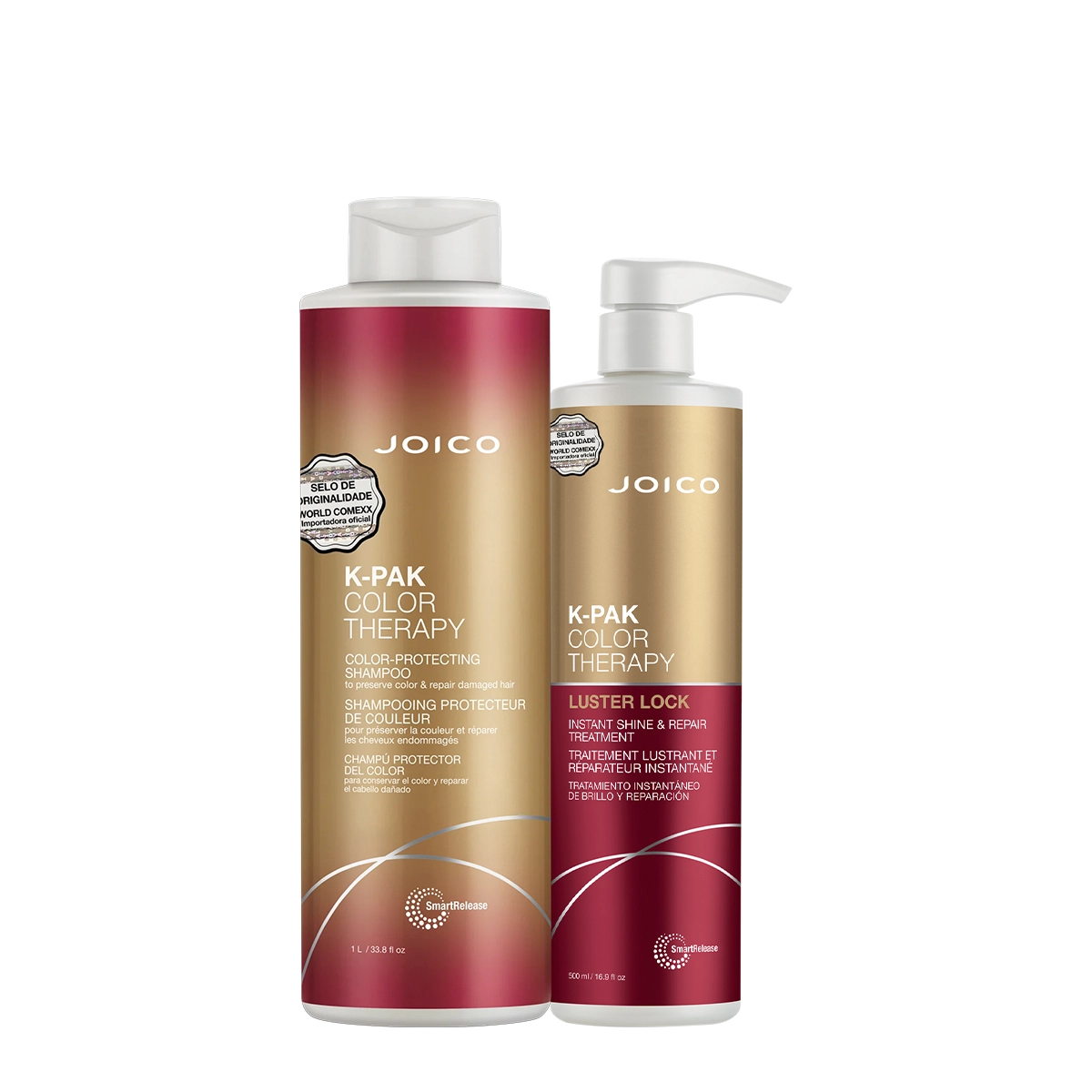 Kit K-PAK Color Therapy Smart Release Shampoo Máscara 500 (2 Produtos)