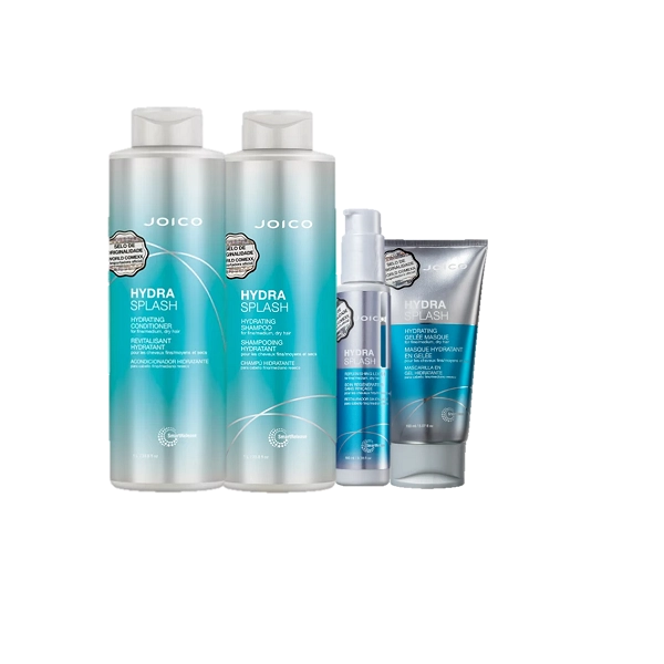 Kit Joico Hydra Splash Shampoo 1L Condicionador 1L Máscara 150ml Leave-in 100ml