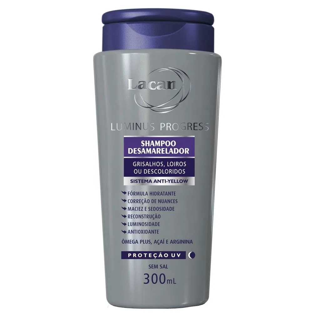 Produto Kit_Lacan_Luminus_Progress_Shampoo_Desamarelador_300ml_2_Unidades_Evas_2