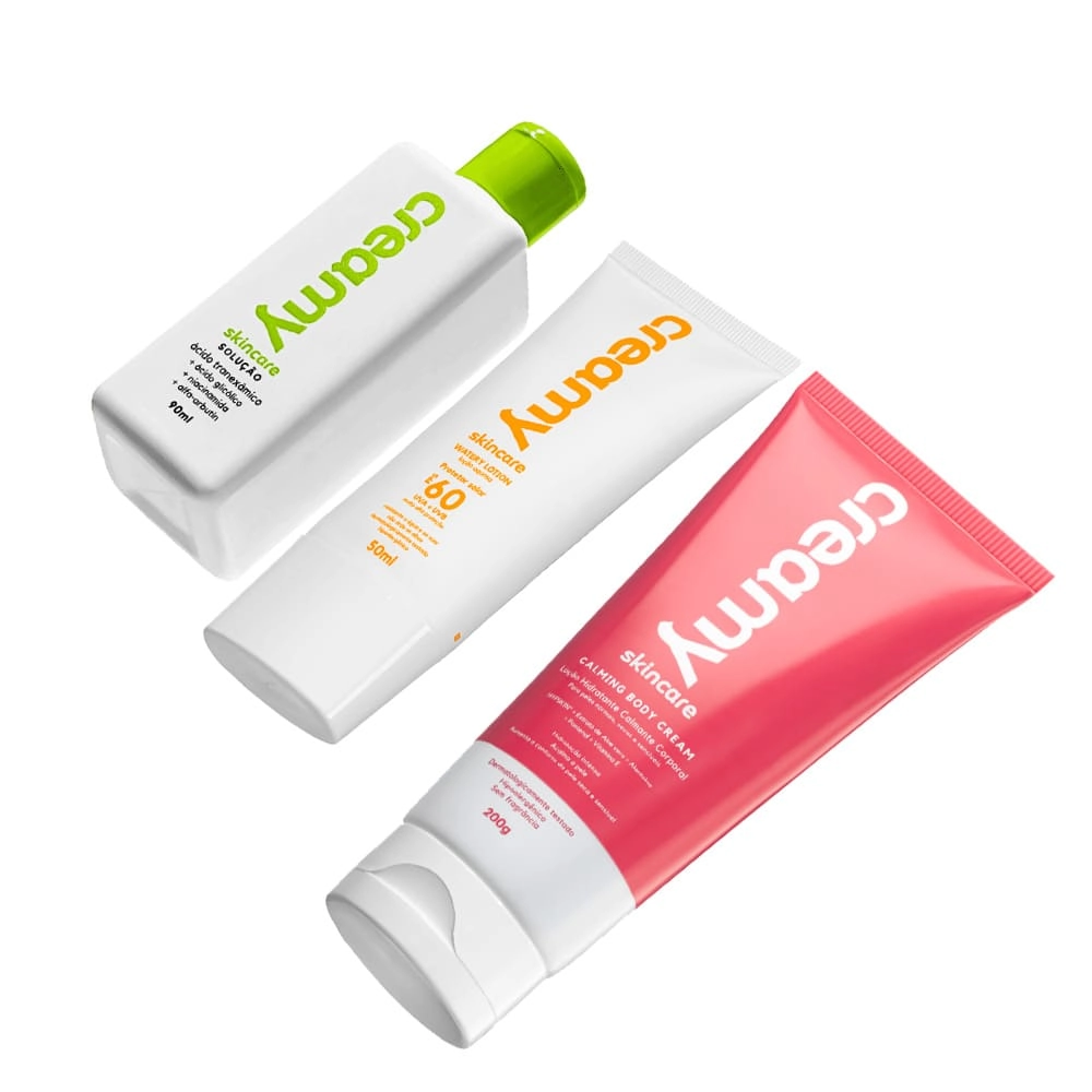 Produto Kit_Creamy_Protetor_Solar_Facial_Solucao_Tranexamico_e_Corporal_Evas_1