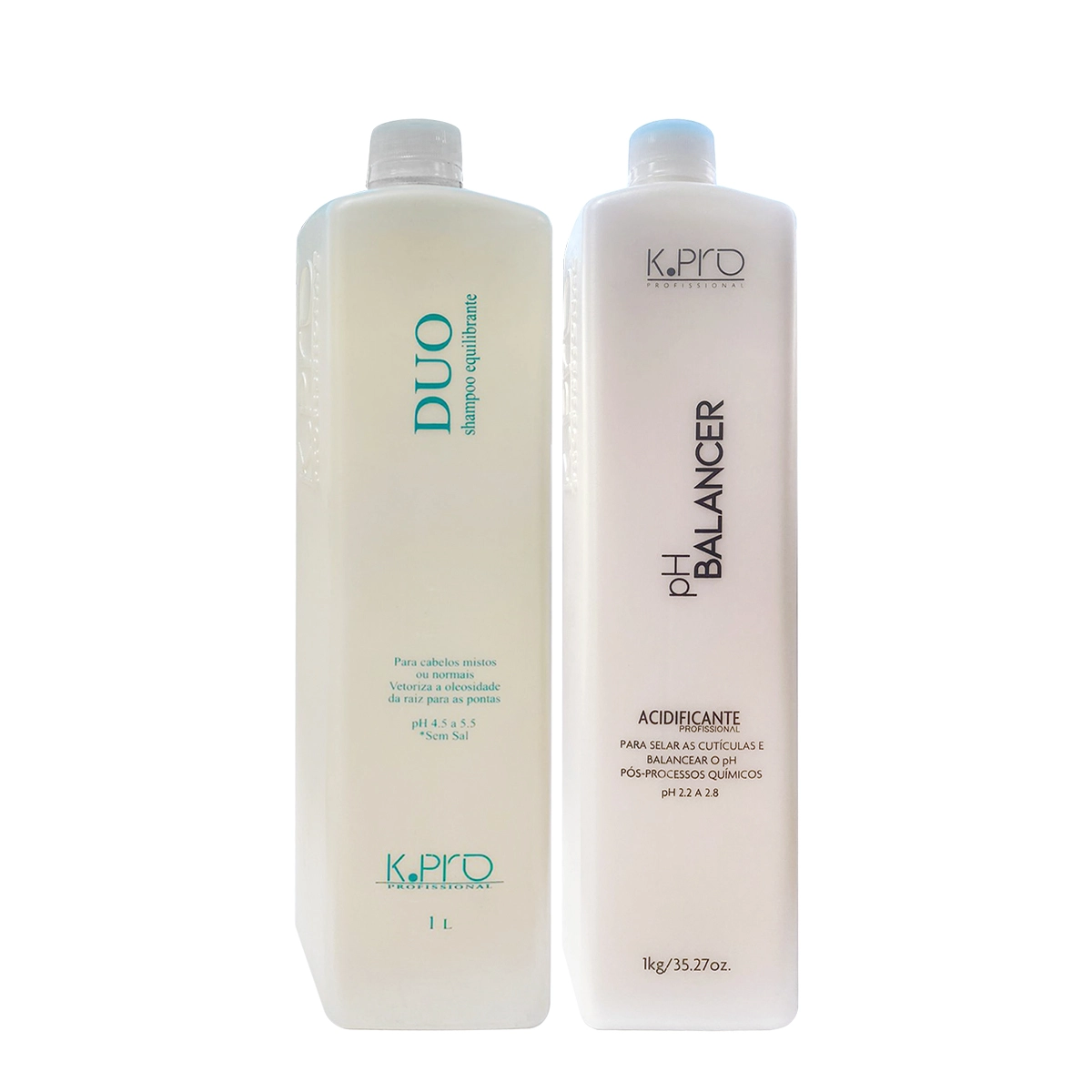Kit K.Pro Duo Equilibrante Shampoo Litro E Acidificante Capilar 1kg (2 Produtos)