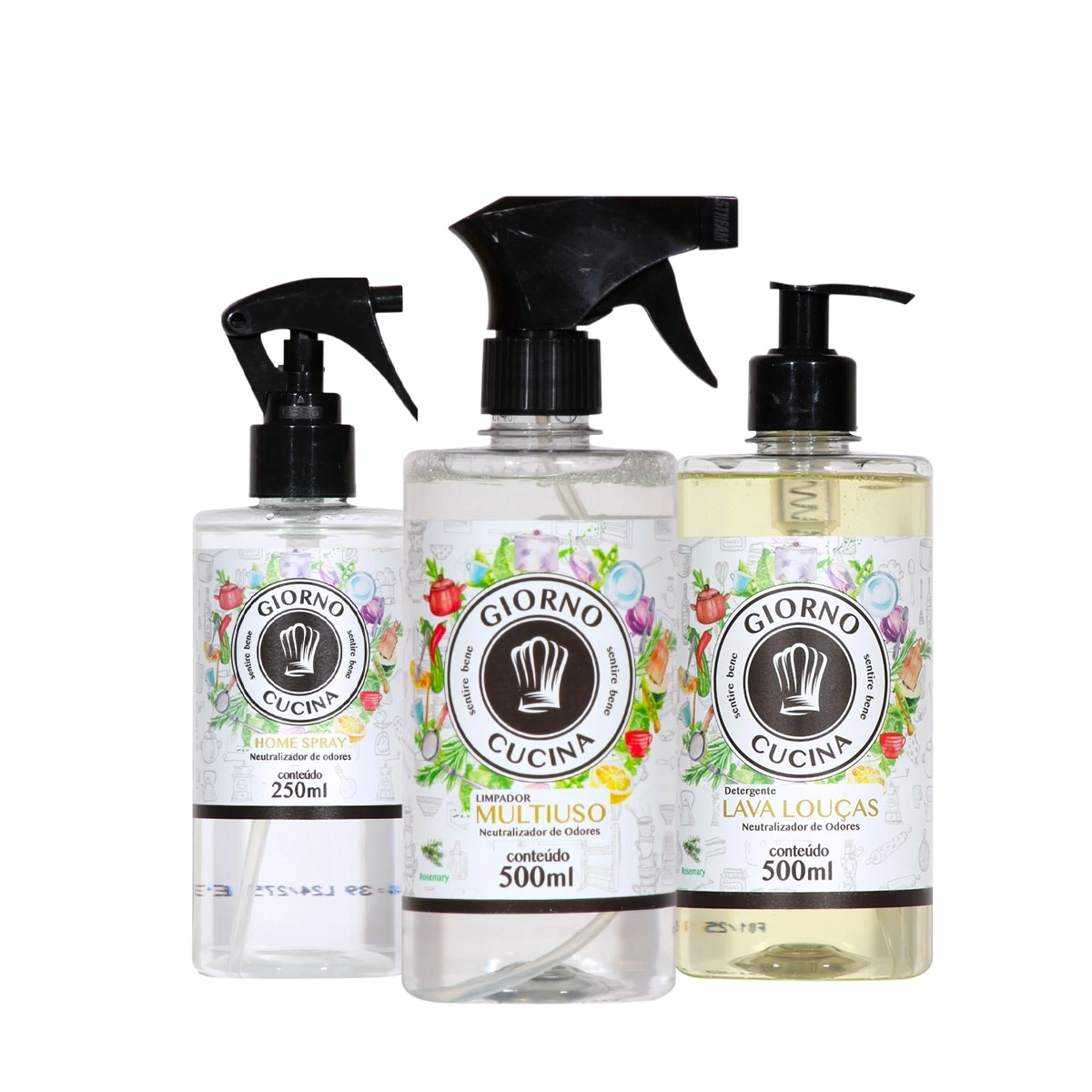Kit Trio de Limpeza e Aroma Giorno Cucina 3 Produtos