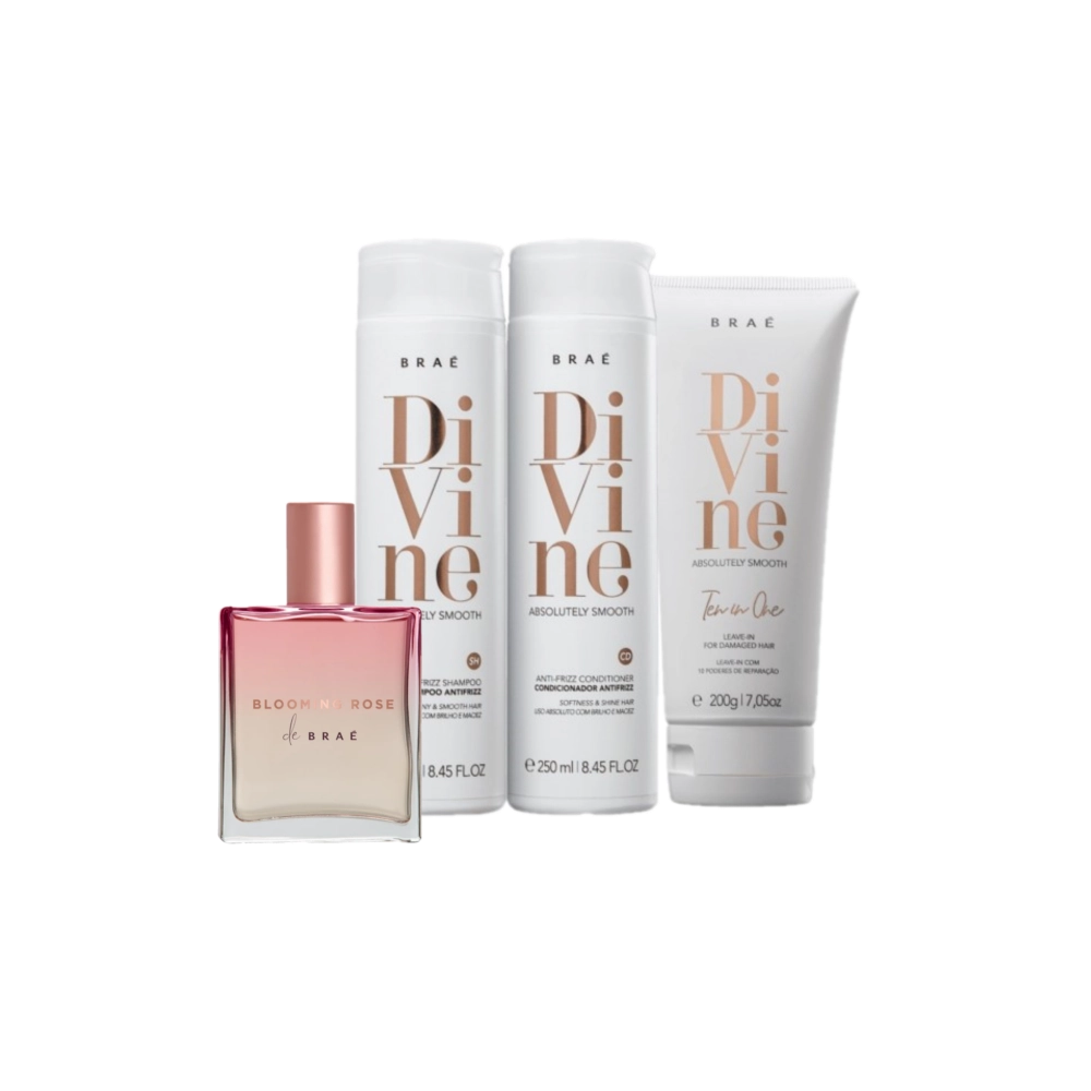 Kit Braé Divine Blooming Rose Ten In One (4 Produtos)