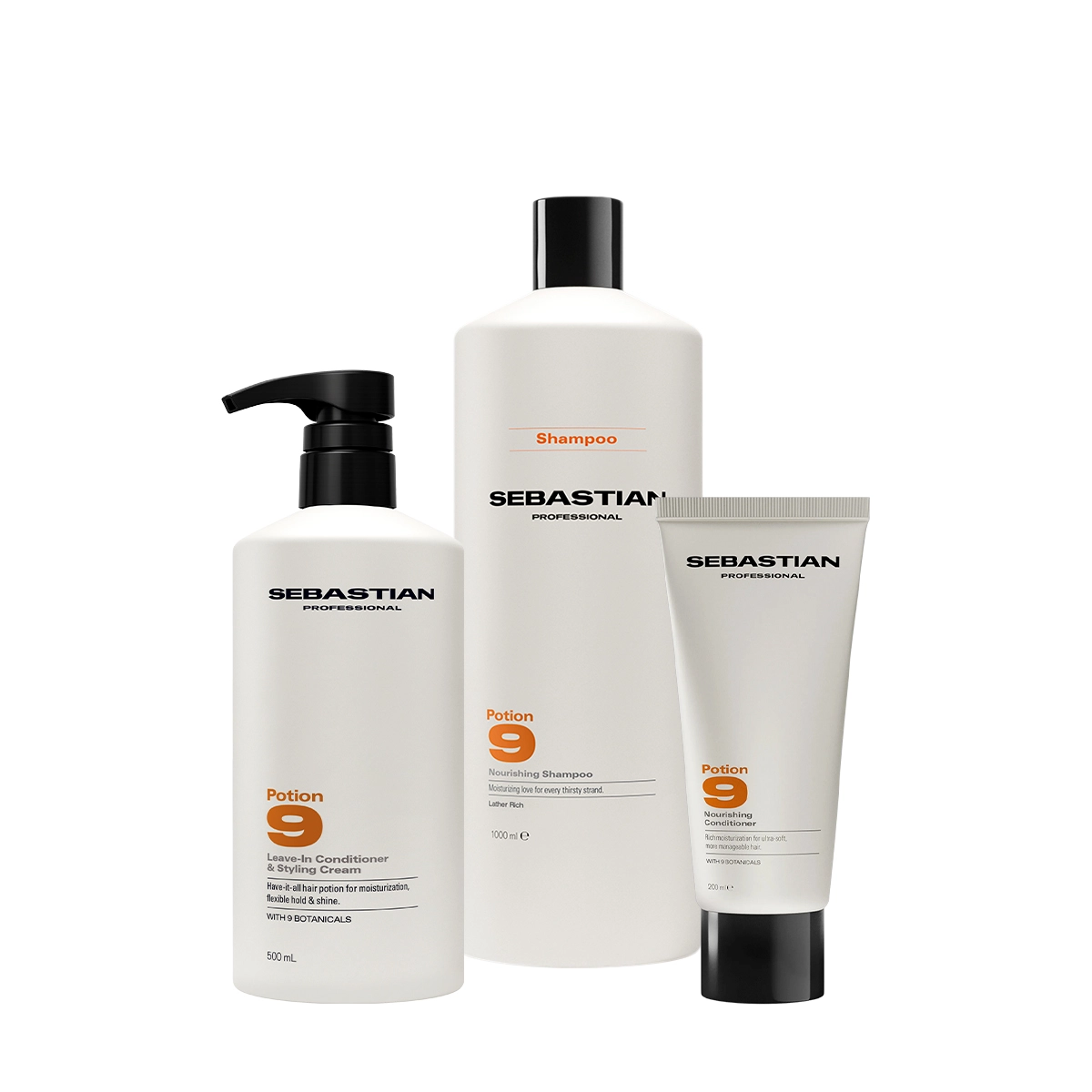 Kit Sebastian Professional Potion 9 – Nutrição E Modelagem (3 Produtos)