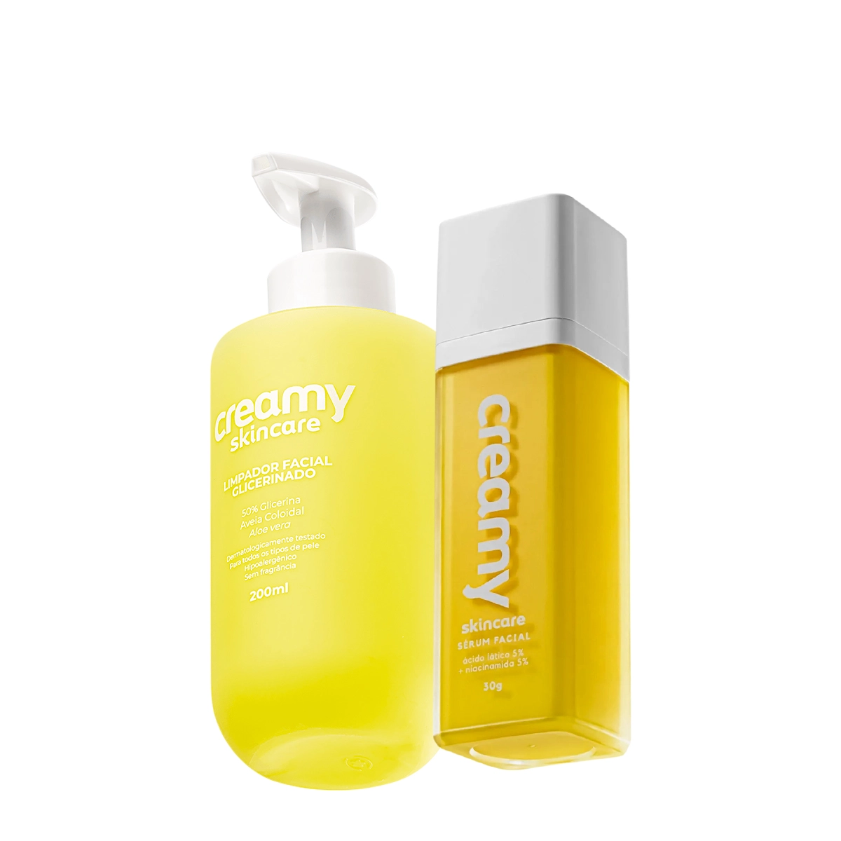 Kit Creamy Skincare Limpador Glicerinado E Ácido Lático (2 Produtos)