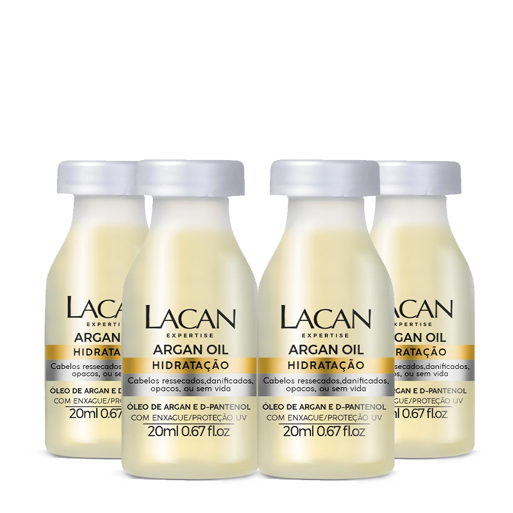 Produto Kit_Lacan_Argan_Oil_Hidratacao_Ampola_de_Tratamento_20ml_4_unidades_Evas_1