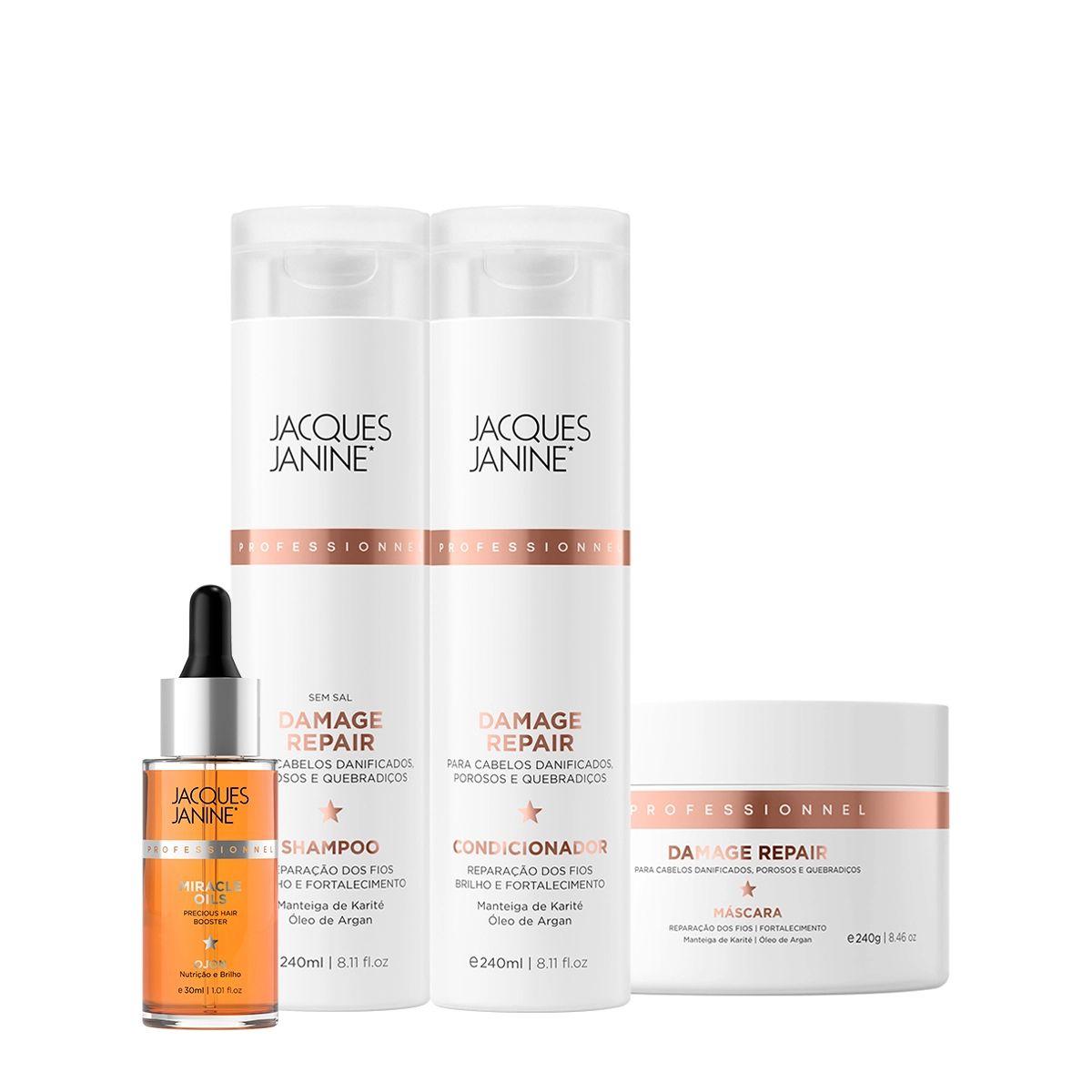 Kit_Jacques_Janine_Damage_Repair_Shampoo_Condicionador_Mascara_e_Miracle_Oils_Ojon_Evas_1 Produto Kit_Jacques_Janine_Damage_Repair_Shampoo_Condicionador_Mascara_e_Miracle_Oils_Ojon_Evas_1