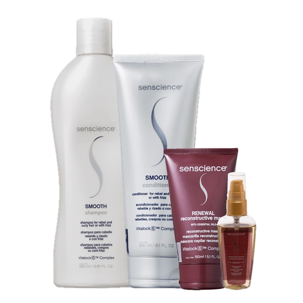 Senscience Smooth Duo Home Care True Hue Color Oleo 55ml E Renewal Mask 150ml