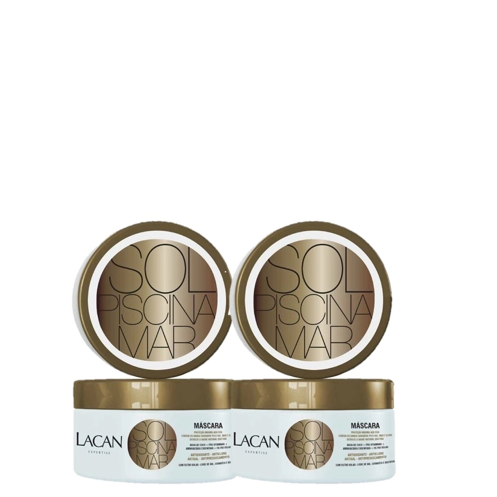 Produto Kit_Lacan_Sol_Piscina_Mar_Mascara_Capilar_300g_2_Unidades_Evas_1