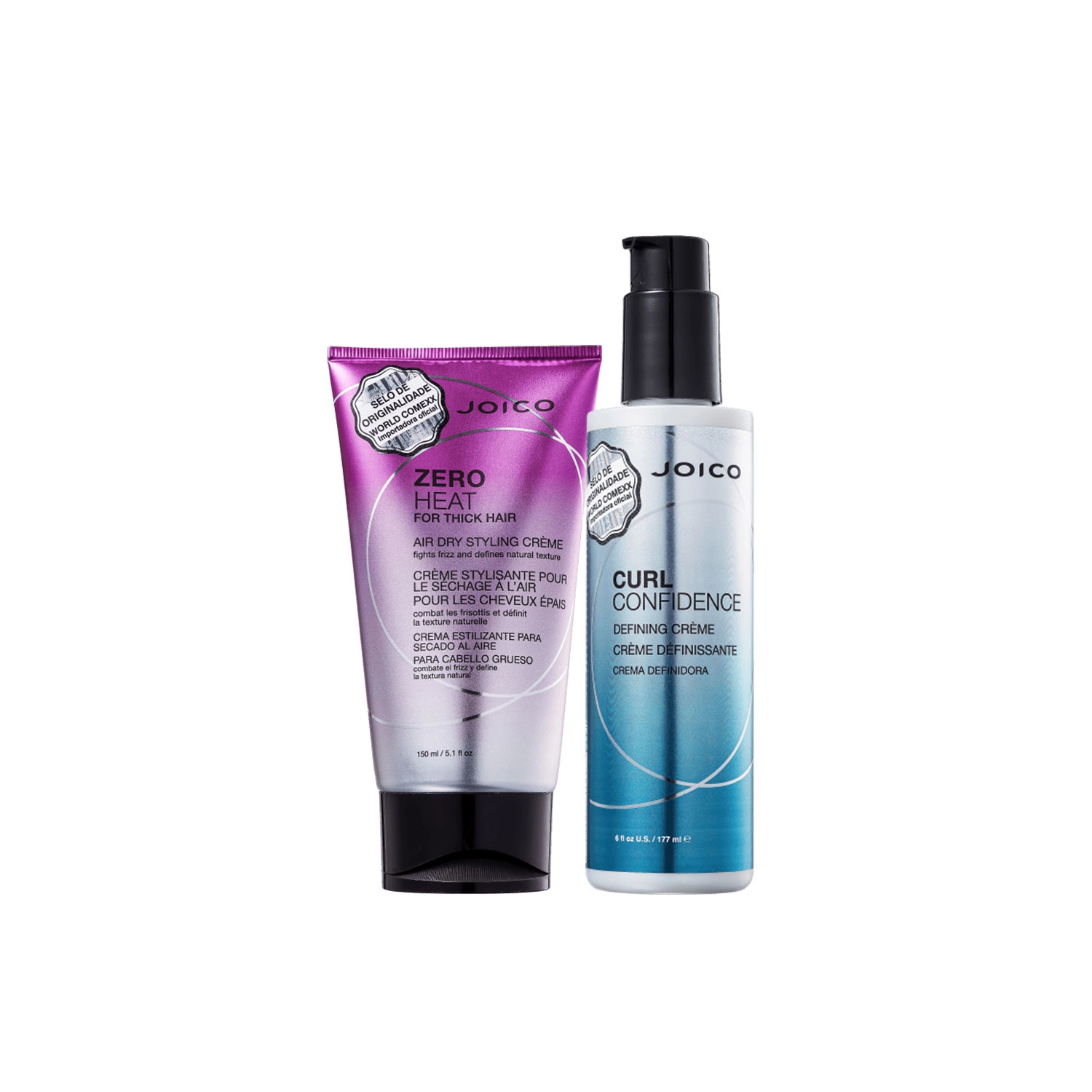 Kit Joico Curl Confidence Zero Heat Thick Hair (2 Produtos)