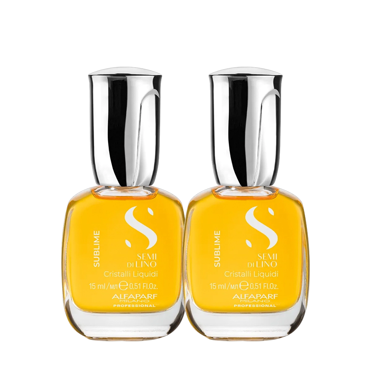 Kit Óleo Capilar Cristalli Liquidi Alfaparf Semi Di Lino Sublime 2 Unidades De 15ml