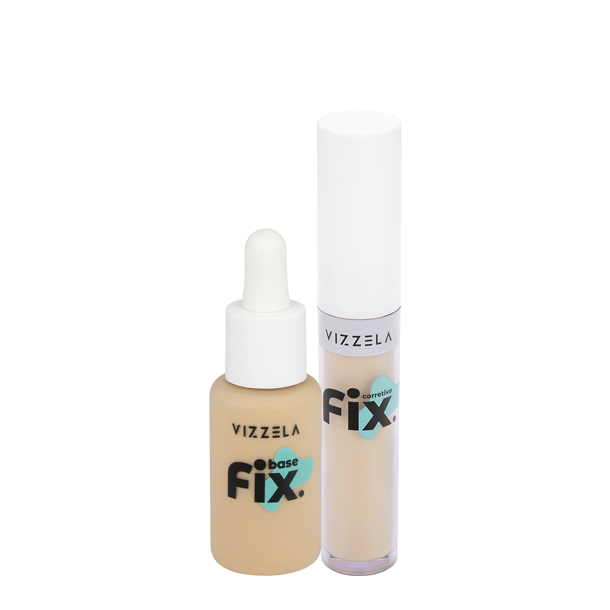 Kit Base E Corretivo Vizzela Fix Cor 2 30ml E 7g