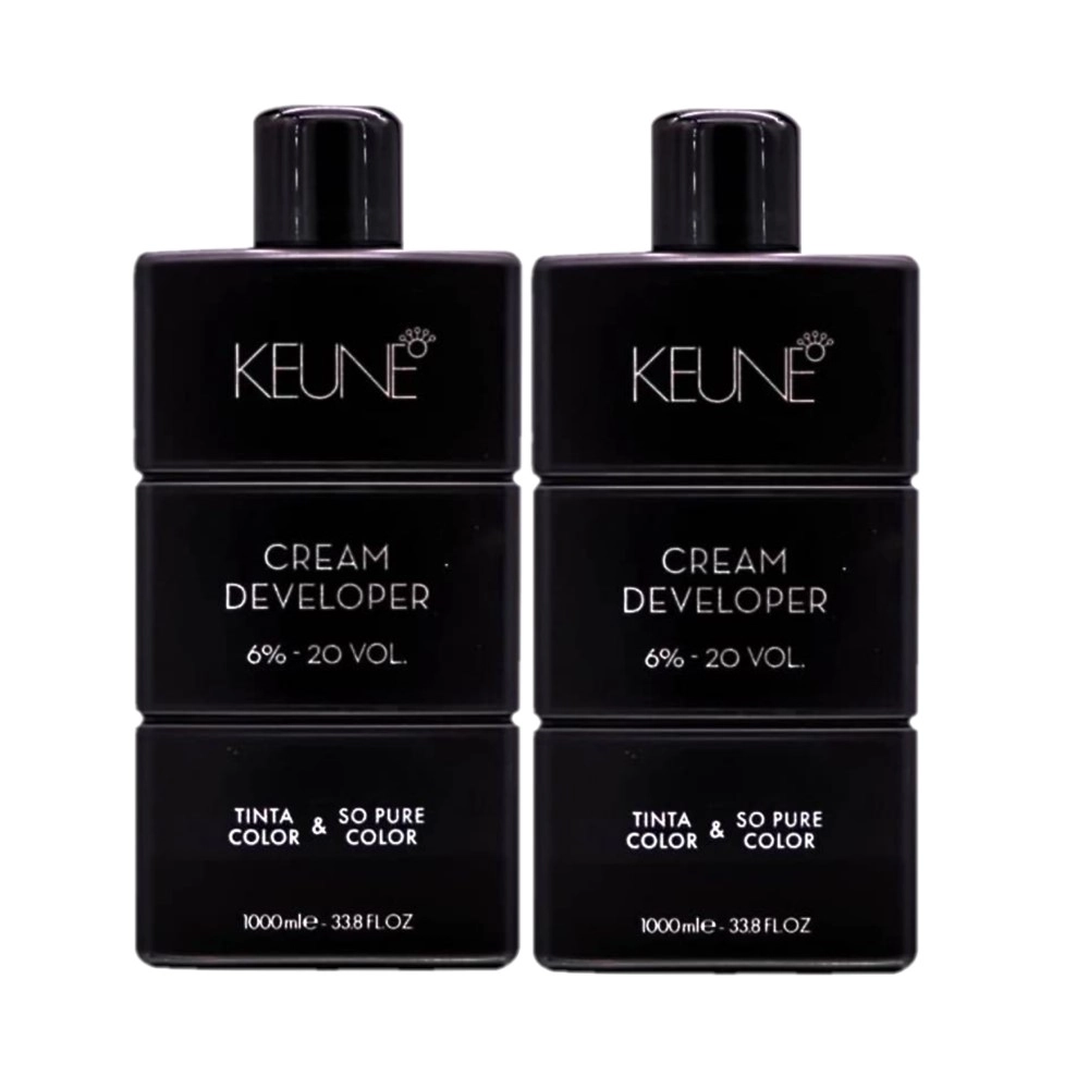 Kit Keune Tinta Color & So Pure Color 6% - 20 VOL Oxidante Cremoso 1L (2 Unidades)