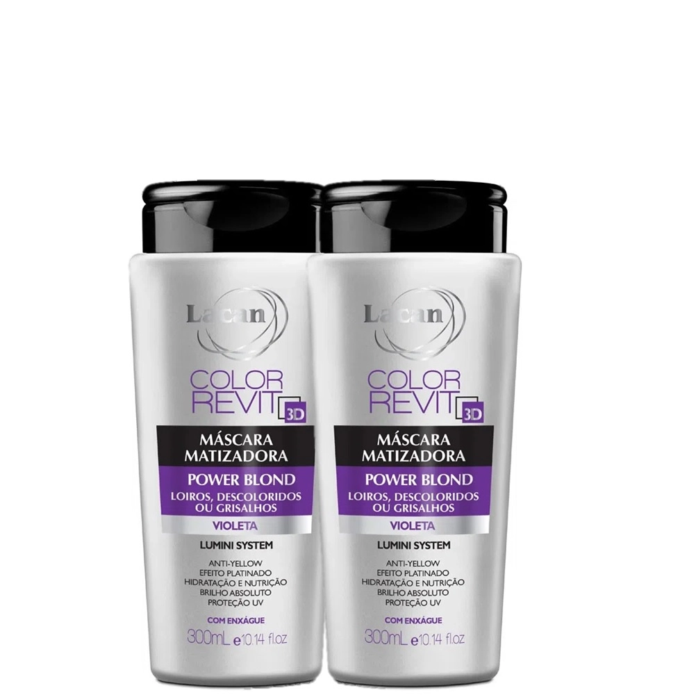 Produto Kit_Lacan_Color_Revit_Power_Blond_Mascara_Matizadora_300ml_2_Unidades_Evas_1