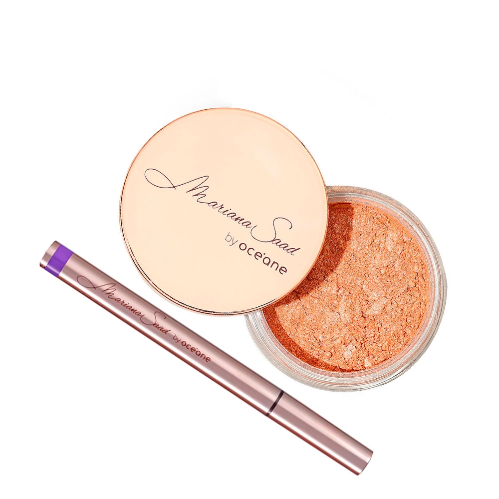 Produto Kit_Mariana_Saad_by_Oceane_Skin_Shine_Rose_Gold_Po_Iluminador_e_Caneta_Delineadora_Violet_Evas_1
