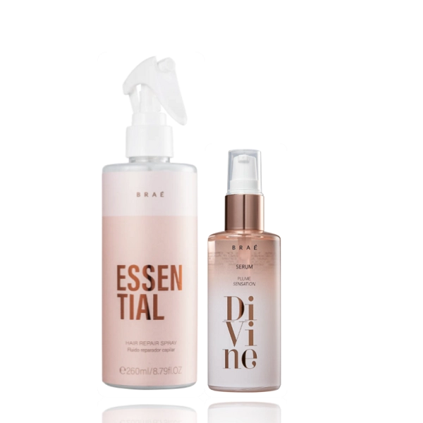 Kit Braé Essential Fluido Reparador 260ml+Serum Reparador Divine 60ml