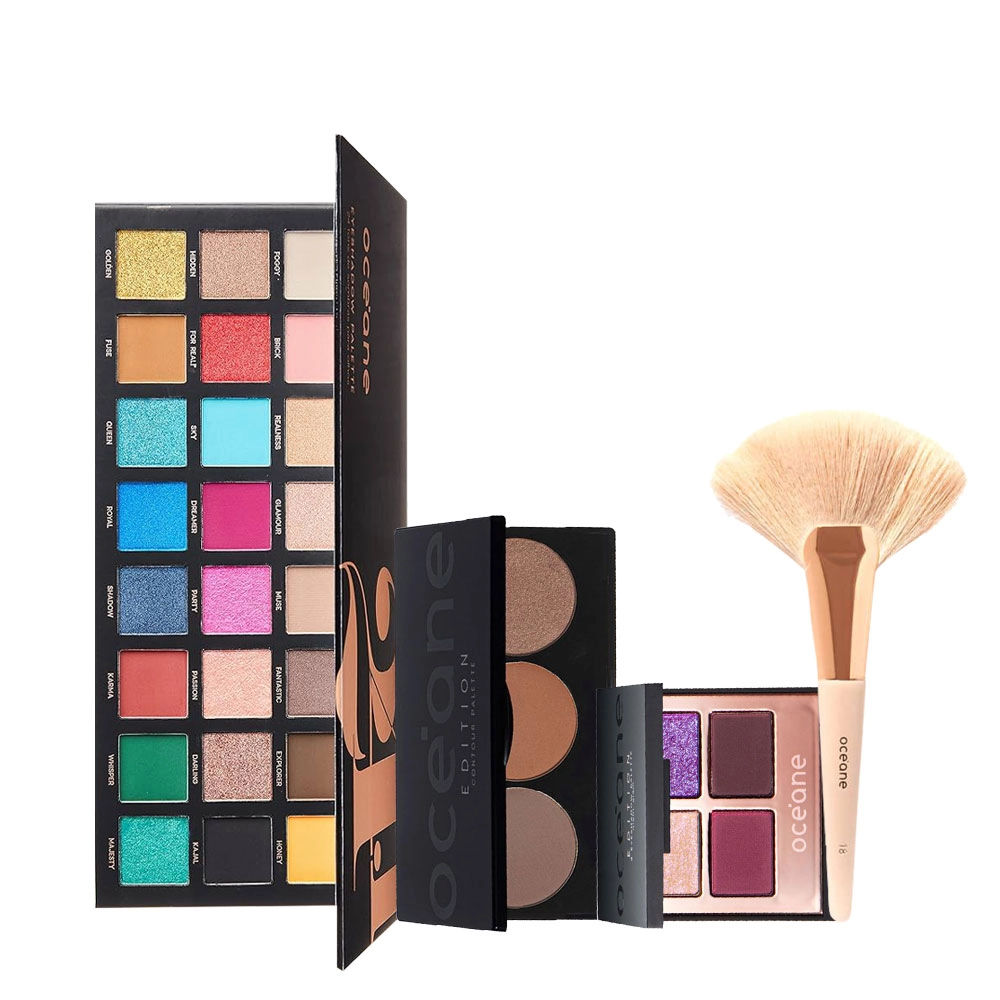 Produto Kit_Oceane_Eyeshadow_Palette_24-1_Contorno_Glam_Pincel_Evas_1