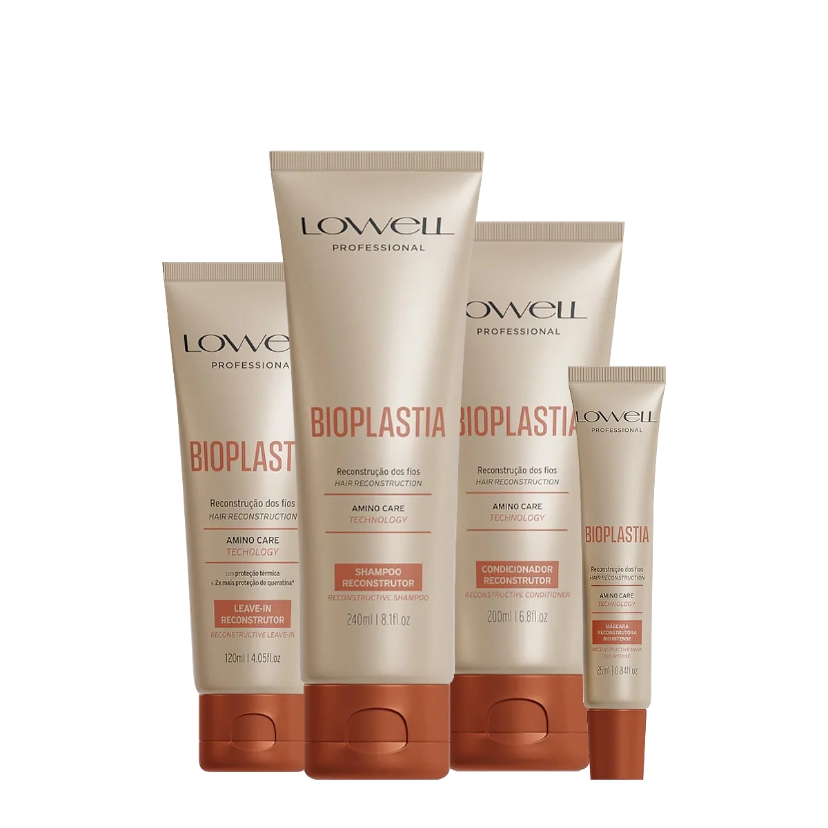 Kit Lowell Bioplastia Reconstrutor Home Care (4 Produtos)