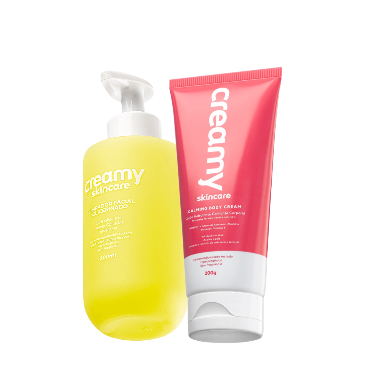 Produto Kit_Creamy_Skincare_Limpador_Glicerinado_e_Calming_Body_Cream_Evas_1