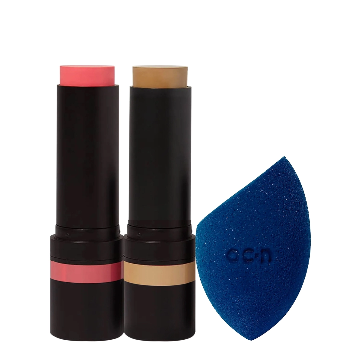 Kit Océane Edition Blush Cloudy Pink Stick Contorno Marrom Claro E Flat Blend Azul (3 Produtos)