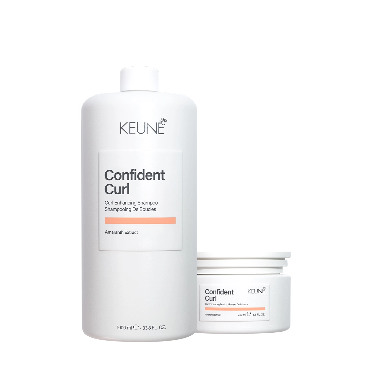 Kit Keune Confident Curl Limpeza E Tratamento Intensivo Shampoo 1L E Máscara 250ml