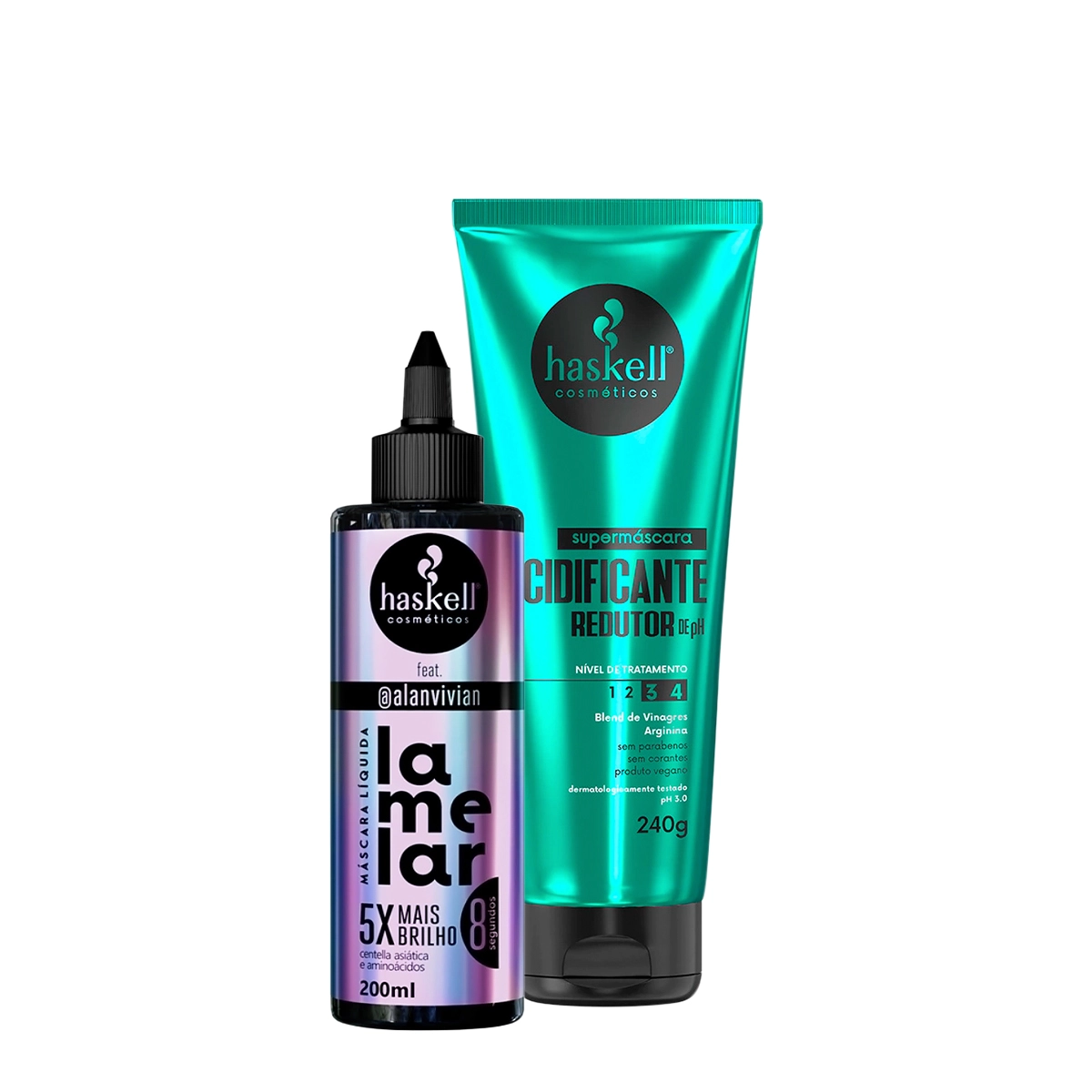 Kit Haskell Supermáscara Acidificante E Lamelar Máscara Líquida (2 Produtos)