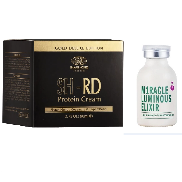 Kit SH-RD Protein Cream Gold Deluxe Edition Creme + Leave-in 80ml Miracle Luminous Elixir 25ml