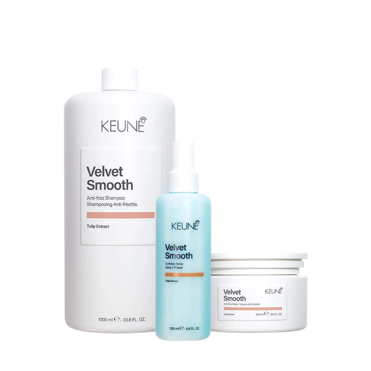 Kit Keune Velvet Smooth Proteção E Controle Dos Fios 3 Produtos