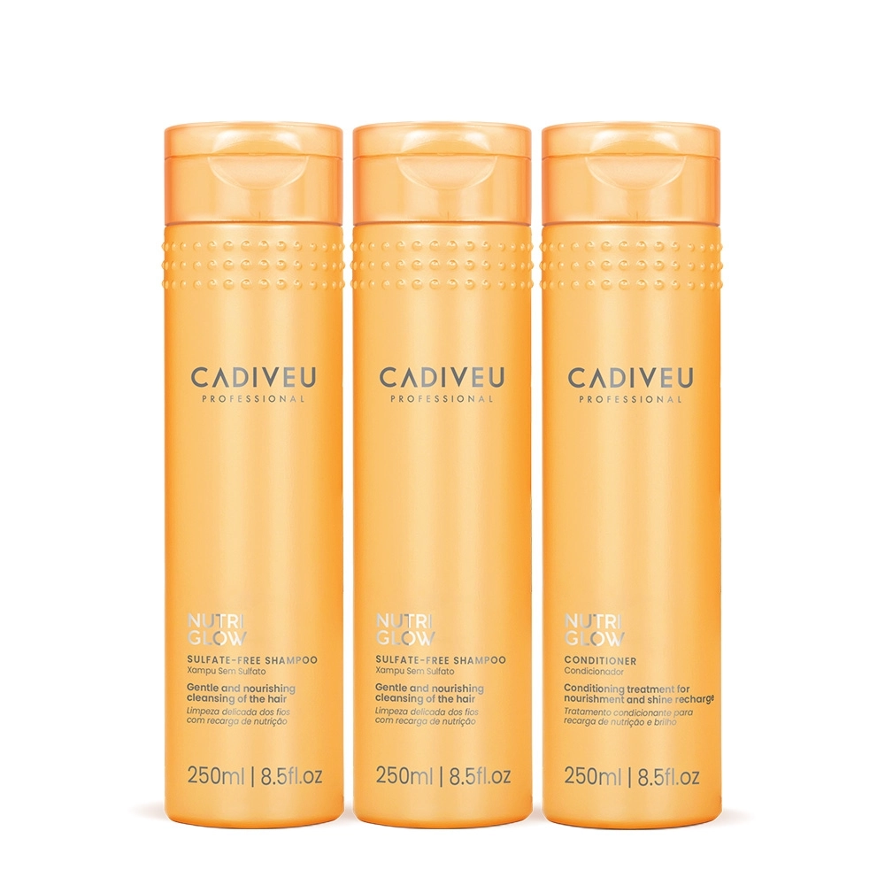 Kit Cadiveu Professional Nutri Glow Shampoo Extra E Condicionador (3 Produtos)