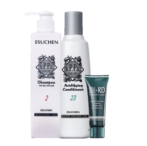 Produto Kit_N-P-P-E_Herbal_N2_Oily_Fine_Hair_Shampoo_N23_Condicionador_250ml_Protein_Cream_15ml_Evas_1