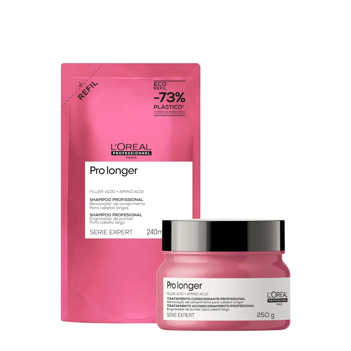Kit LOréal Professionnel Pro Longer Shampoo Refil Máscara (2 Produtos)