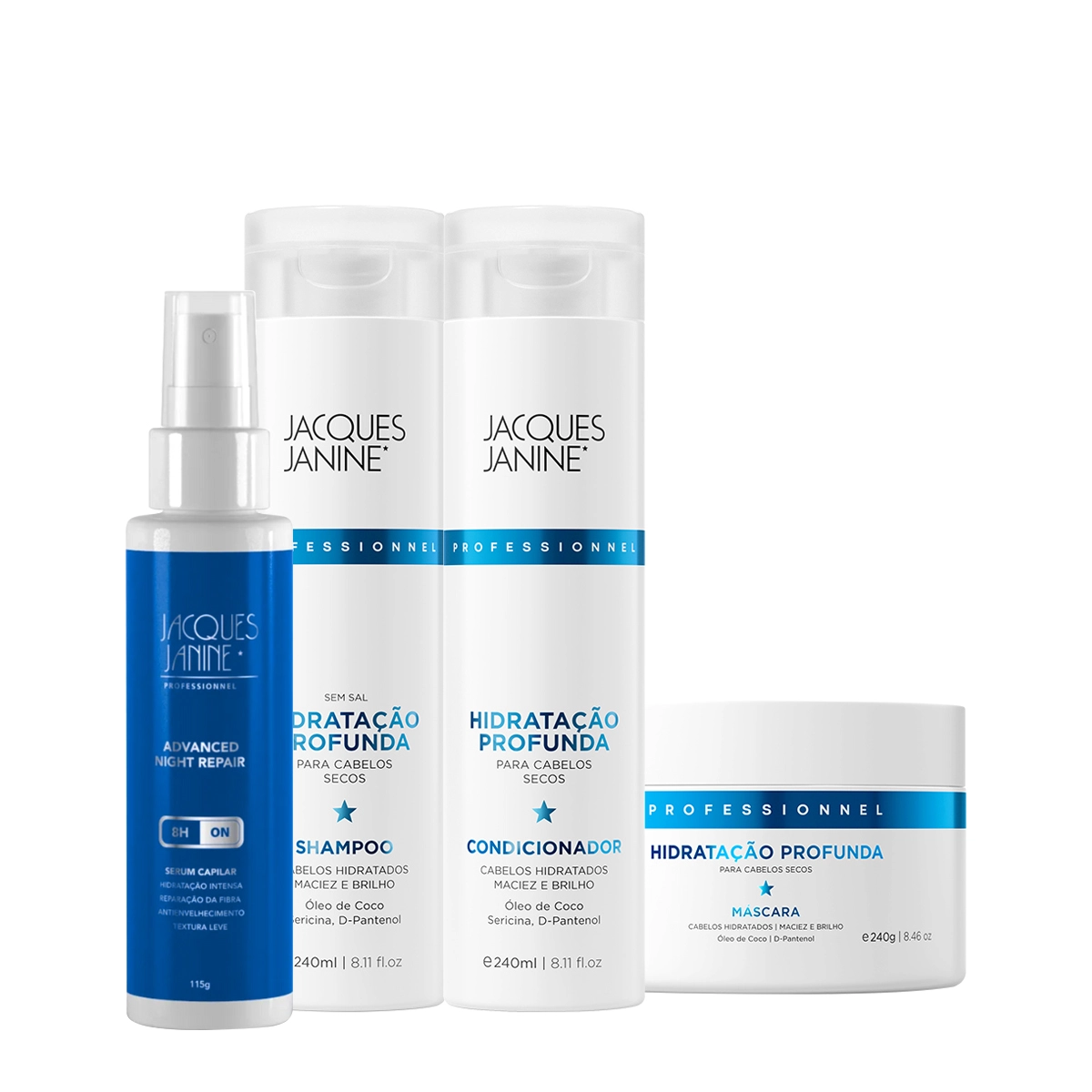 Kit_Jacques_Janine_Hidratacao_Profunda_Shampoo_Condicionador_Mascara_e_Night_Serum_Evas_1 Produto Kit_Jacques_Janine_Hidratacao_Profunda_Shampoo_Condicionador_Mascara_e_Night_Serum_Evas_1