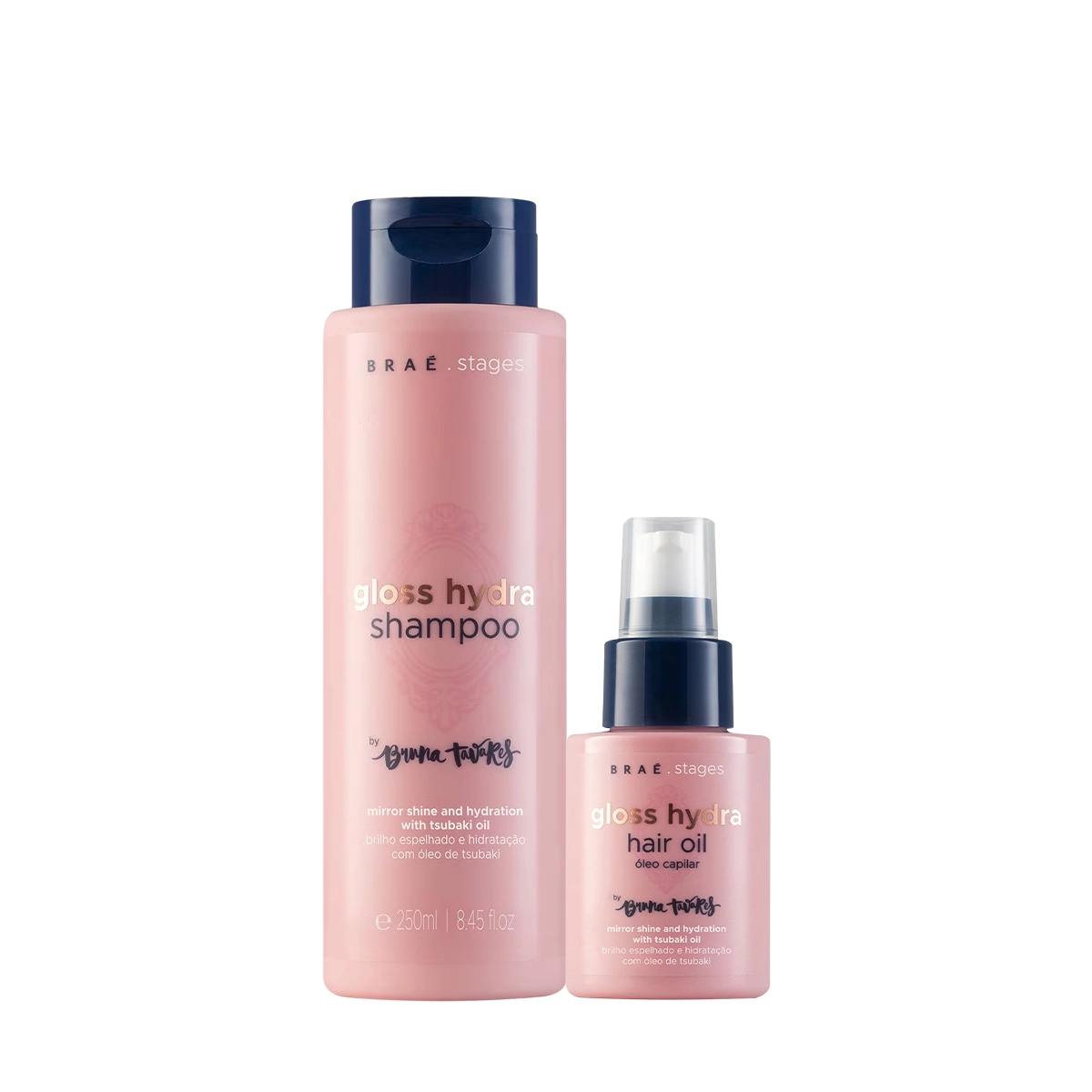 Kit Braé Stages By Bruna Tavares Gloss Hydra Shampoo Oil (2 Produtos)