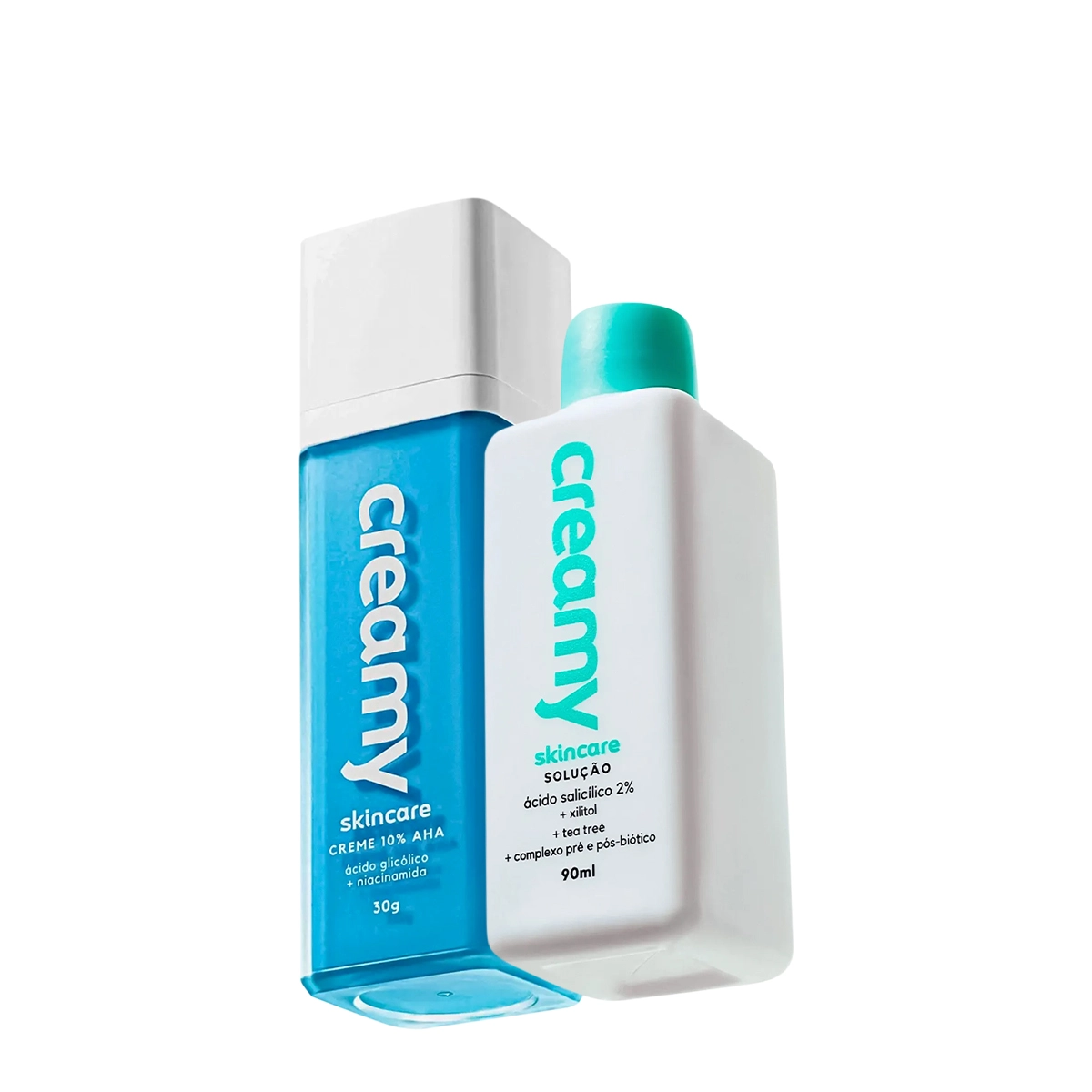 Kit Creamy Ácido Glicólico Redutor De Linhas E Ácido Salicílico Solução Tônica Antiacne (2 Produtos)