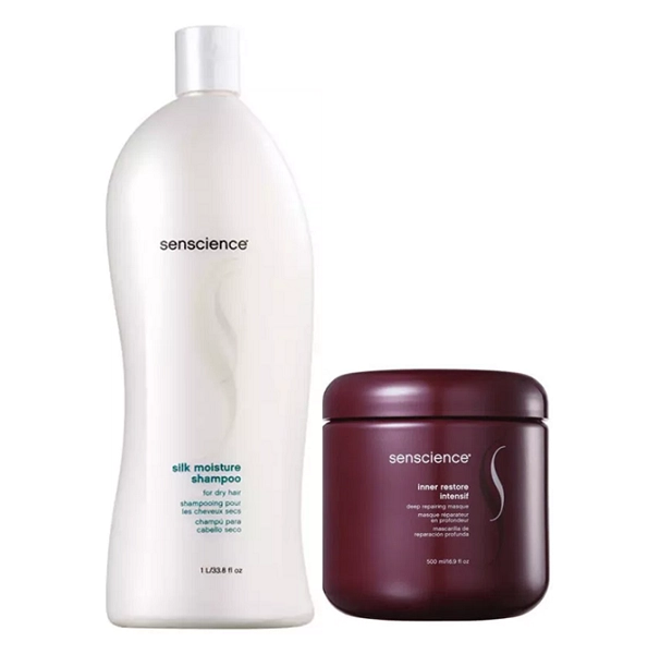 Senscience Silk Moisture Shampoo 1L+Máscara Inner Restore Intensif 500ml