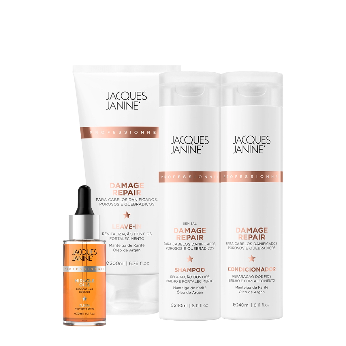 Kit_Jacques_Janine_Damage_Repair_Shampoo_Condicionador_Leave-in_e_Miracle_Oils_Ojon_Evas_1 Produto Kit_Jacques_Janine_Damage_Repair_Shampoo_Condicionador_Leave-in_e_Miracle_Oils_Ojon_Evas_1