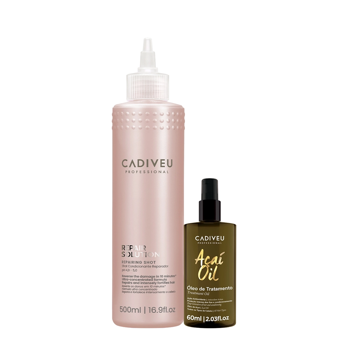 Kit Cadiveu Professional Repair Solution Açaí Shot Oil 60 (2 Produtos)
