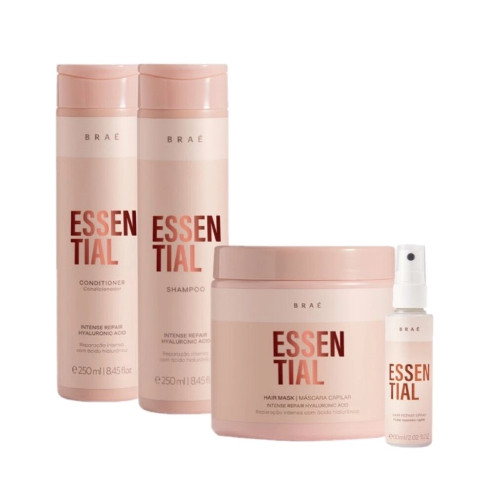 Kit Braé Essential Máscara E Mini Leave-in (4 Produtos)