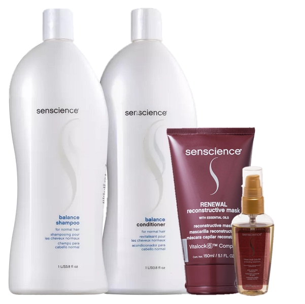 Senscience Balance Duo 1L True Hue Color Oleo 55ml E Renewal Mask 150ml