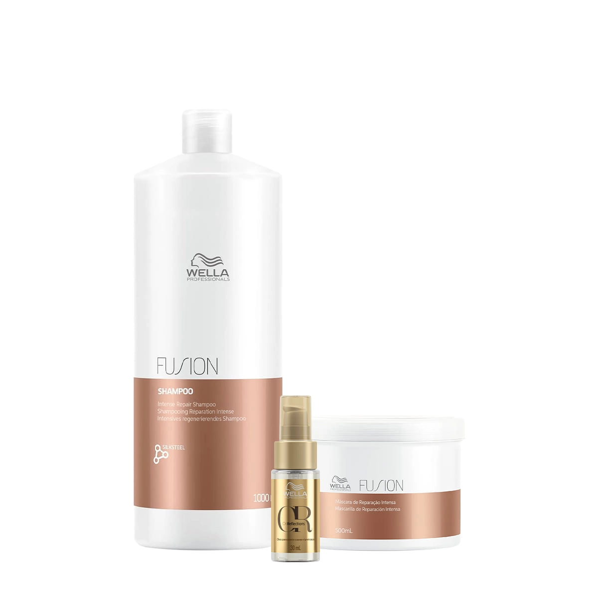 Wella Professionals Fusion Shampoo 1L+Mascara 500g+Oil Reflections 30ml