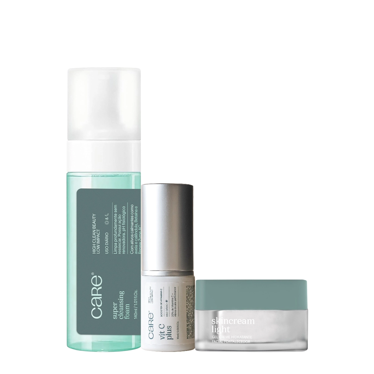 Produto Kit_Care_Natural_Beauty_Light_Cream_Vitamina_C_Super_Cleansing_Foam_Evas_1