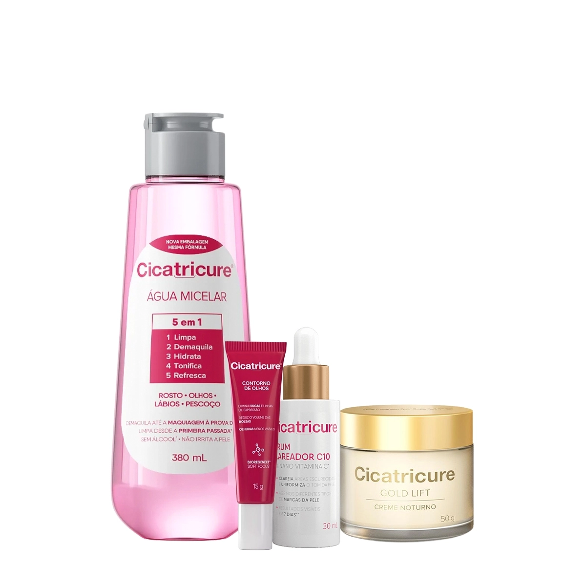Kit Cicatricure Gold Lift Demaquilante Sérum (4 Produtos)