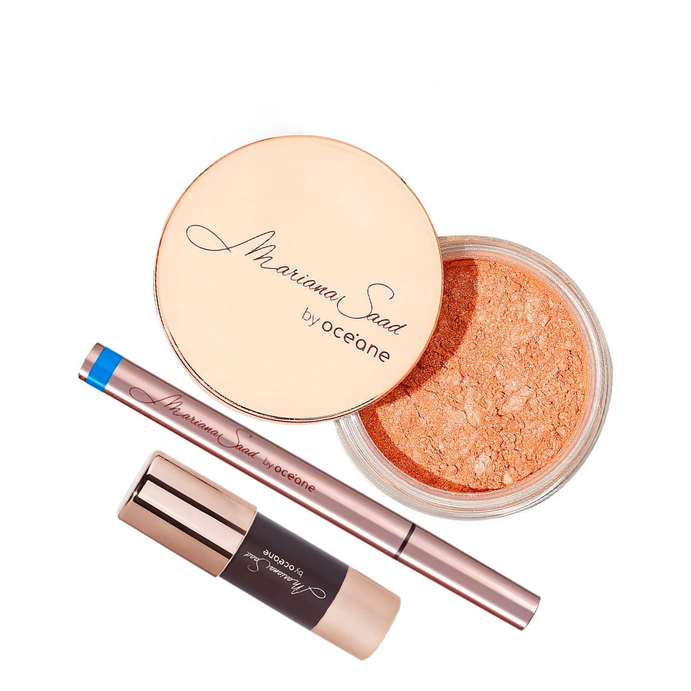 Produto Kit_Mariana_Saad_by_Oceane_Caneta_Delineadora_Iluminador_Skin_Shine_Rose_Gold_e_Contour_Stick_Caramel_Evas_1