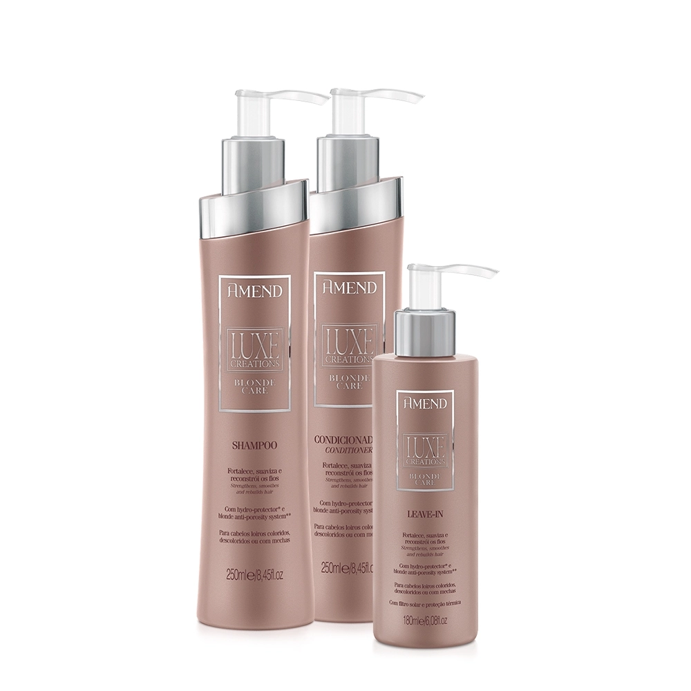 Produto Kit_Amend_Luxe_Creations_Blonde_Care_Shampoo_Condicionador_Leave-in_Evas_1