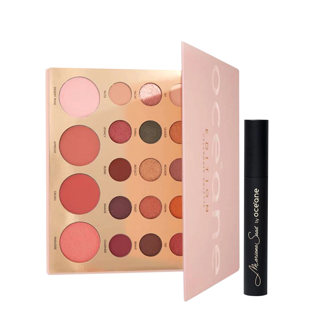 Produto Kit_Oceane_Edition_Celebrate_Palette_e_All_Day_Lashes_Preto_Mascara_de_Cílios_Evas_1